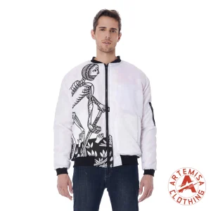 Chaqueta Bomber Blanca La Muerte