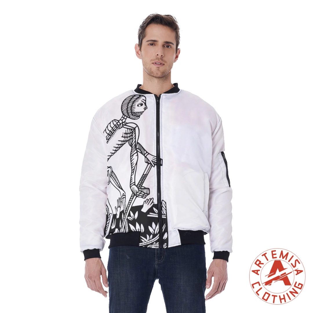 Chaqueta Bomber Blanca La Muerte