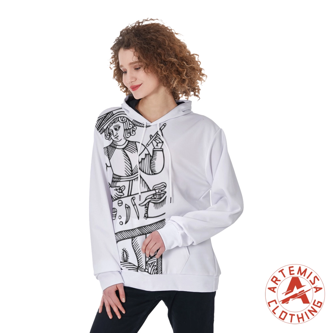 Sudadera con capucha el mago blanca