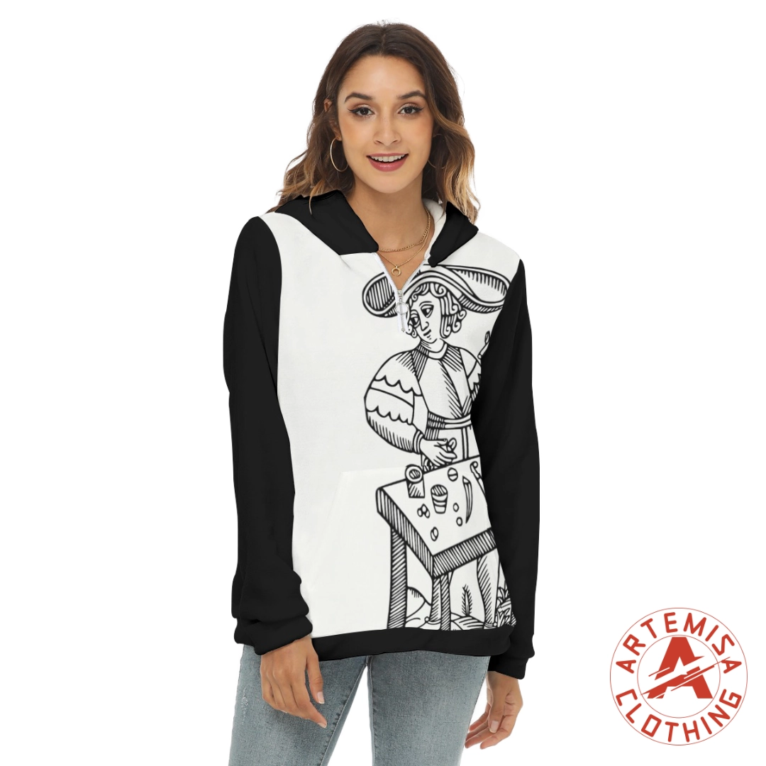 Sudadera con Capucha Forro Polar Borg El Mago Blanca Mangas Negras - Image 2