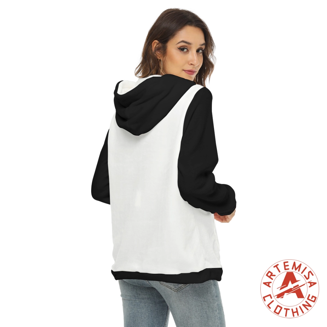 Sudadera con Capucha Forro Polar Borg El Mago Blanca Mangas Negras - Image 4