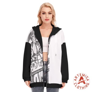 Sudadera de Cremallera con Capucha el Mago Blanca