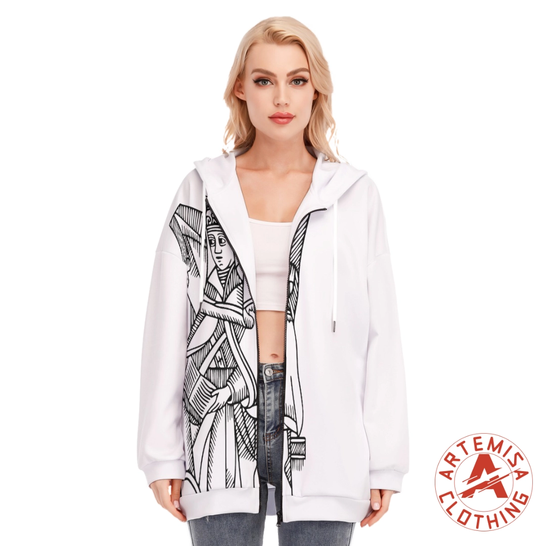 Sudadera de Cremallera con Capucha La Papisa Blanca