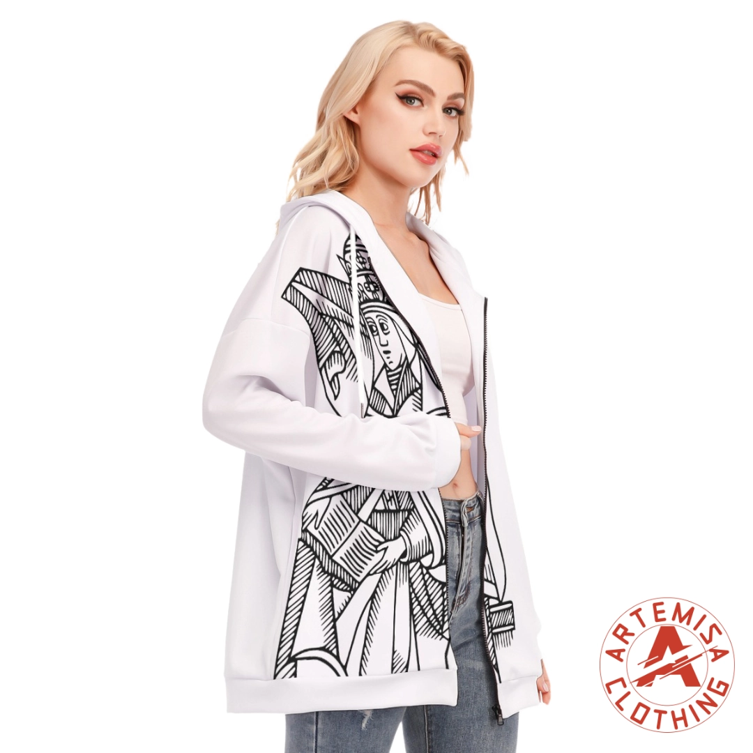 Sudadera de Cremallera con Capucha La Papisa Blanca - Image 2