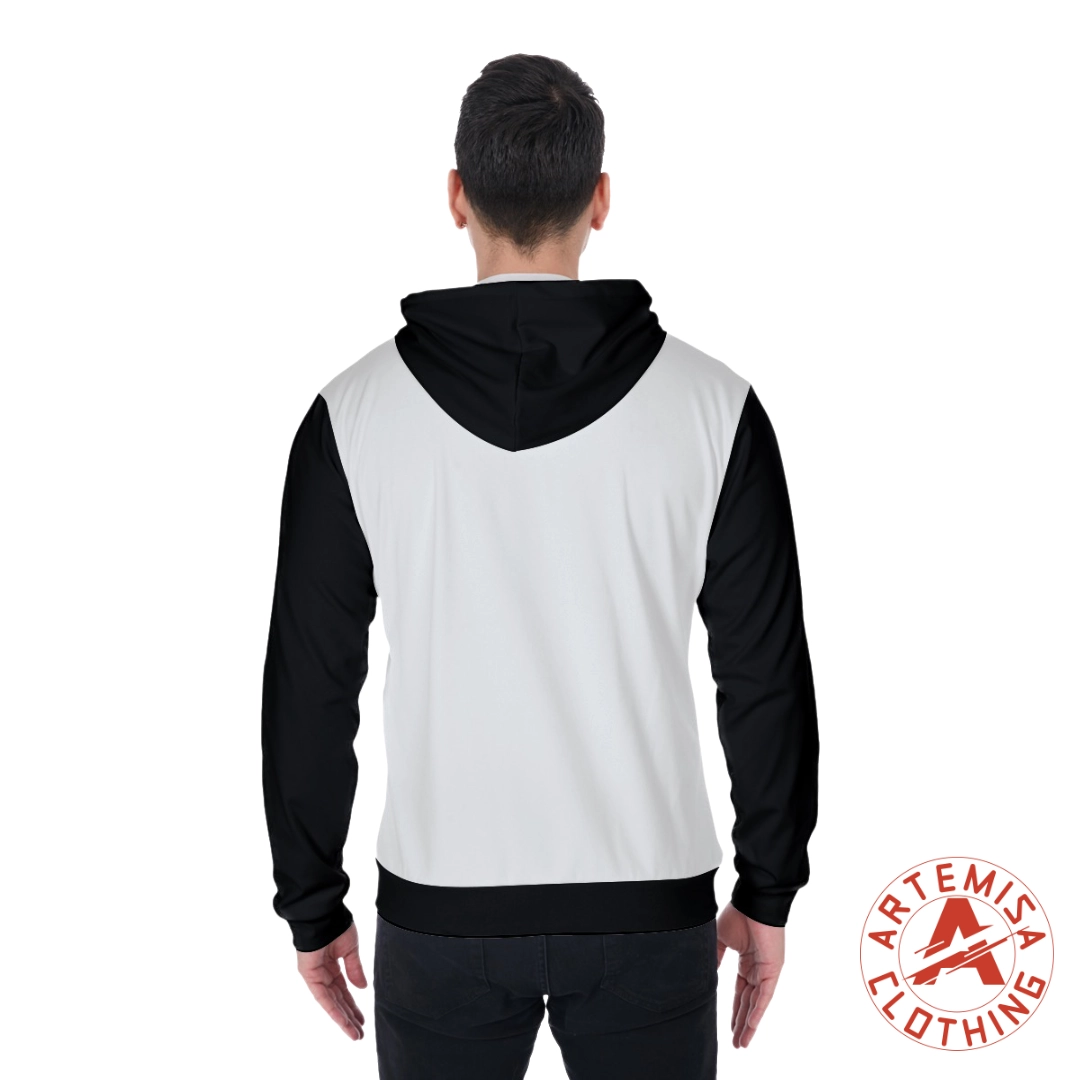 Sudadera de Cremallera y Capucha La Muerte Blanca Mangas Negras - Image 4