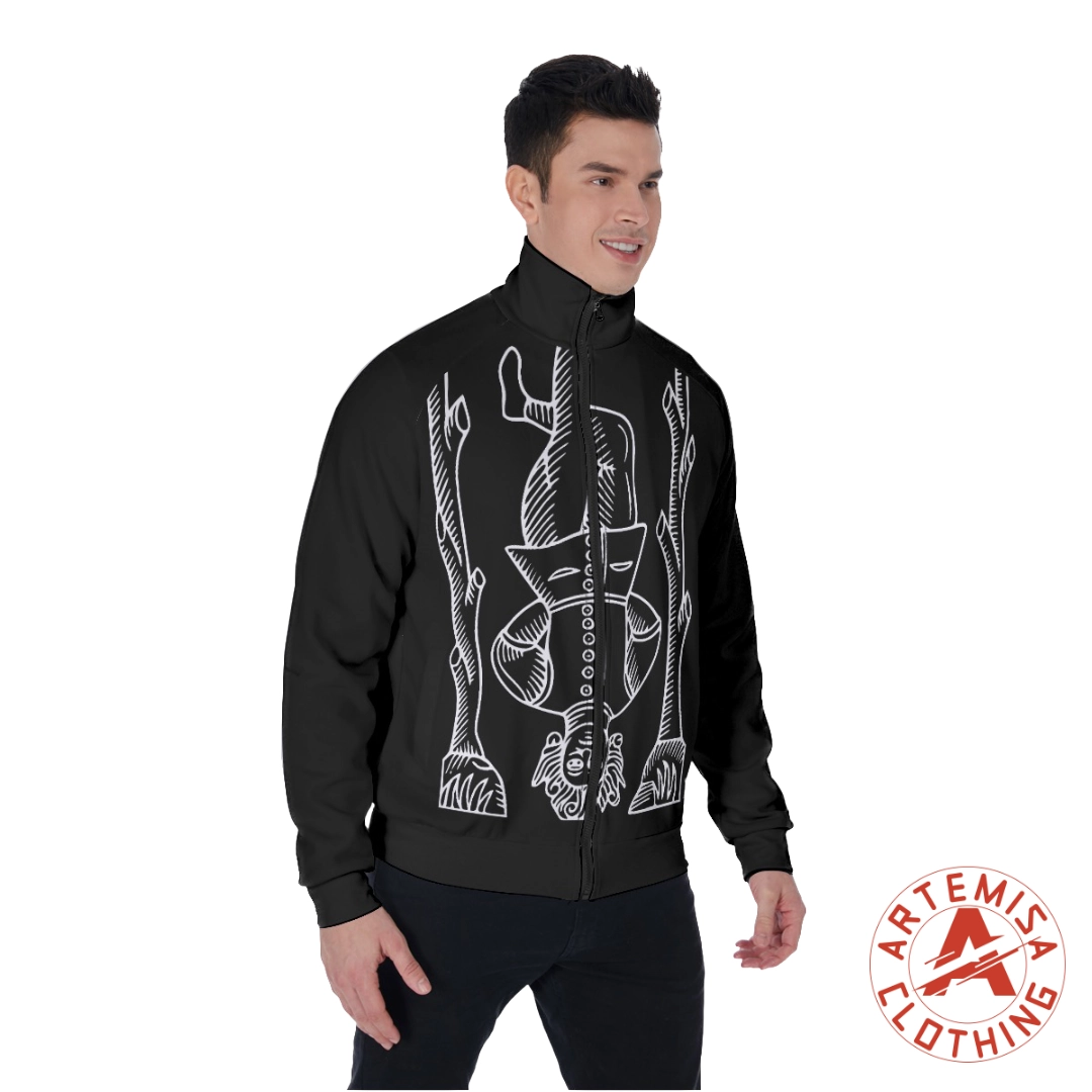 Chaqueta Hombre Cuello Alto El Ahorcado Negra - Image 3