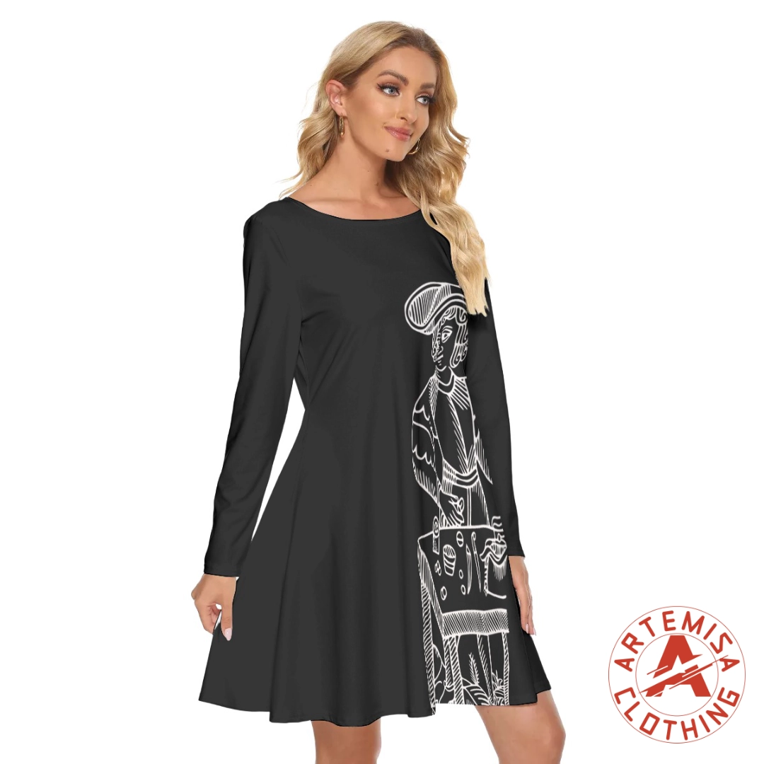 Vestido Corto Manga Larga El Mago - Image 6