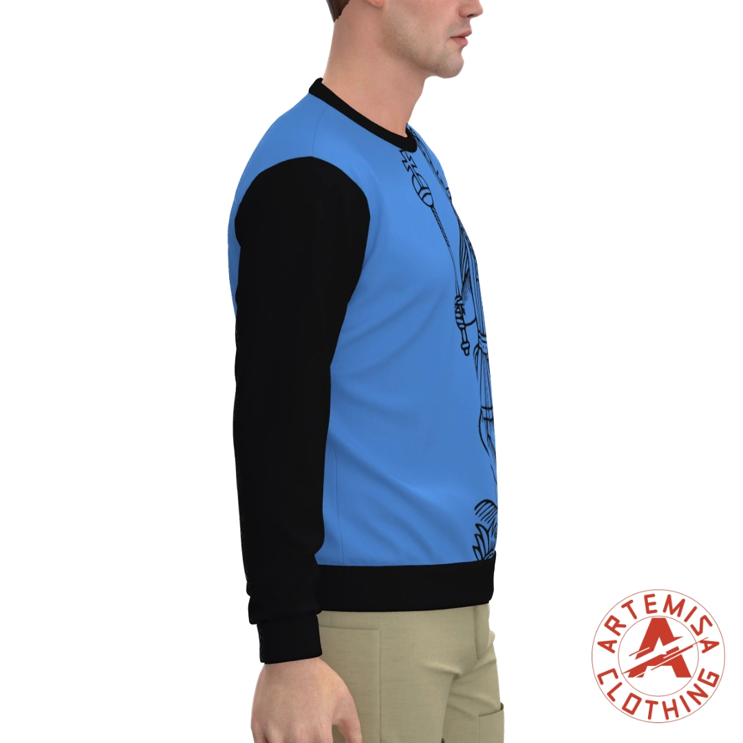 Sudadera Hombre El Emperador Azul Mangas Negras - Image 3