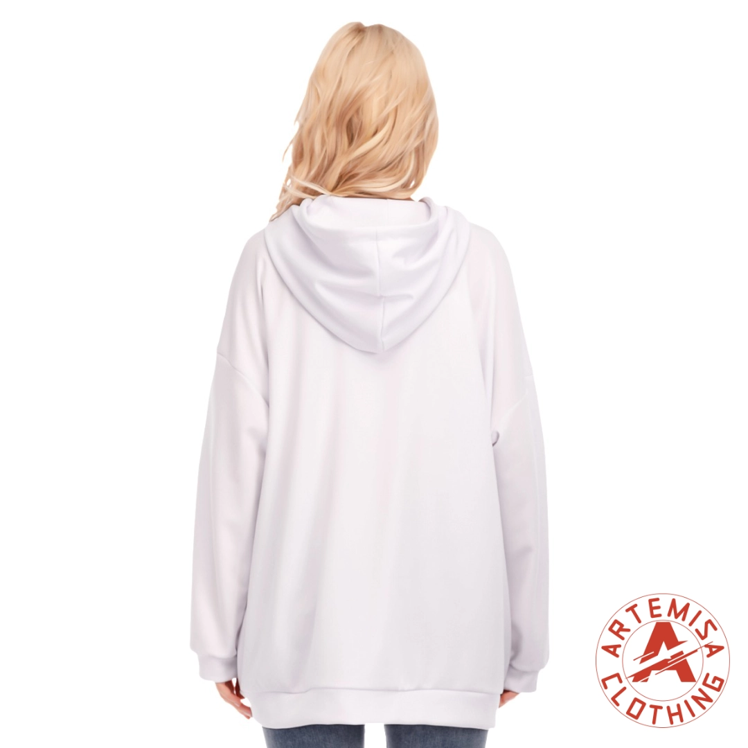Sudadera de Cremallera con capucha La Templanza Blanca - Image 4