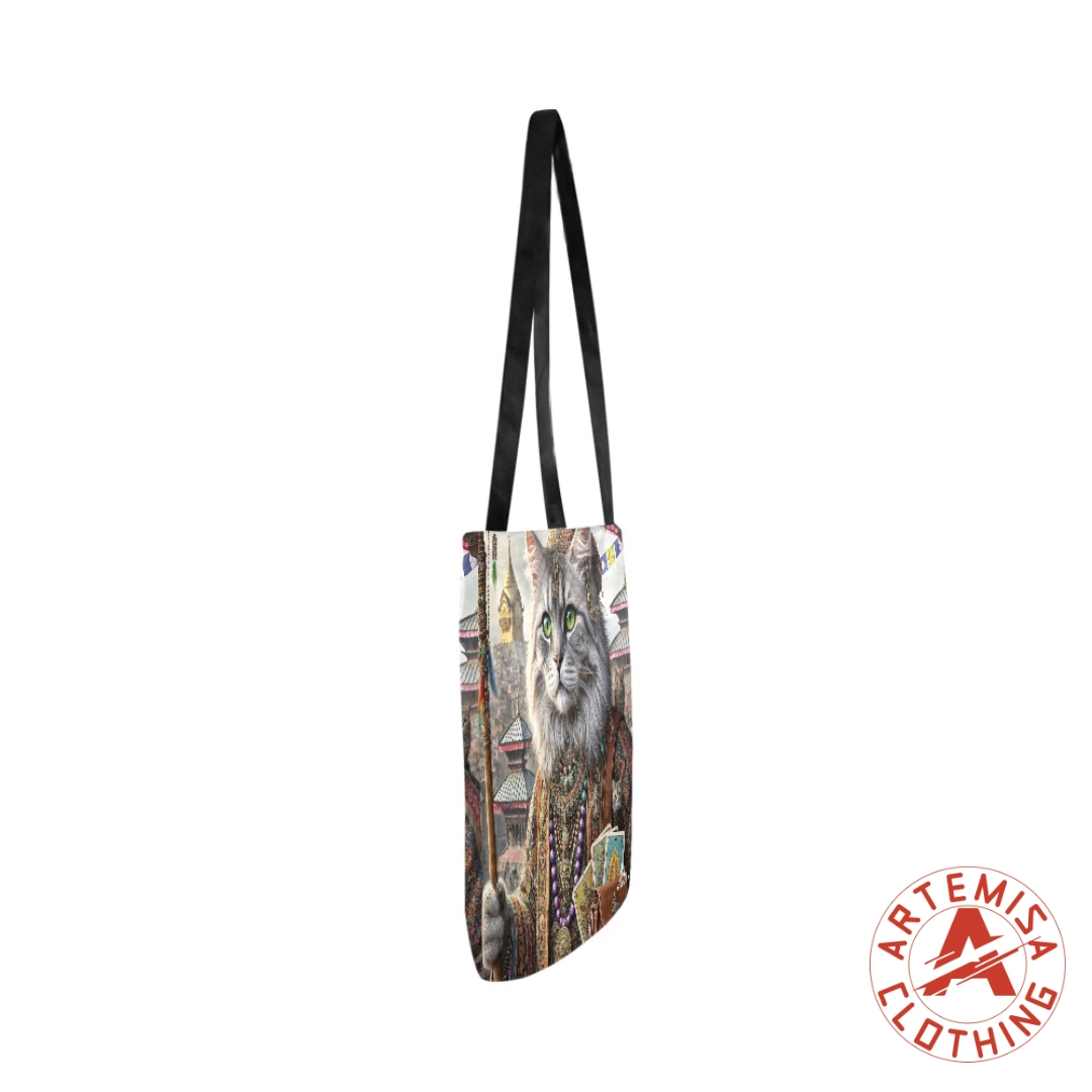 Tote bag Arcadio chamán de la sabiduría felina - Image 2