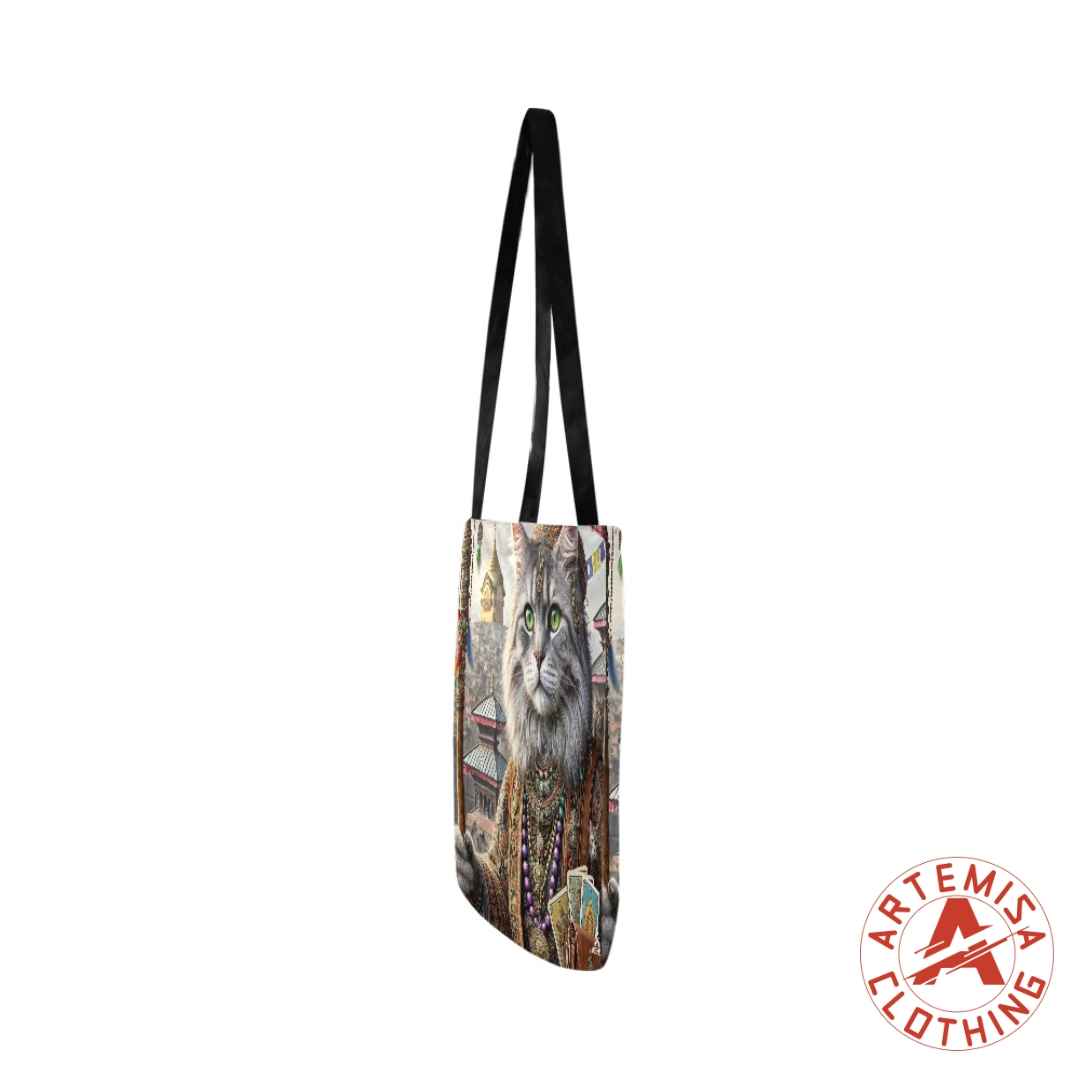 Tote bag Arcadio chamán de la sabiduría felina - Image 3
